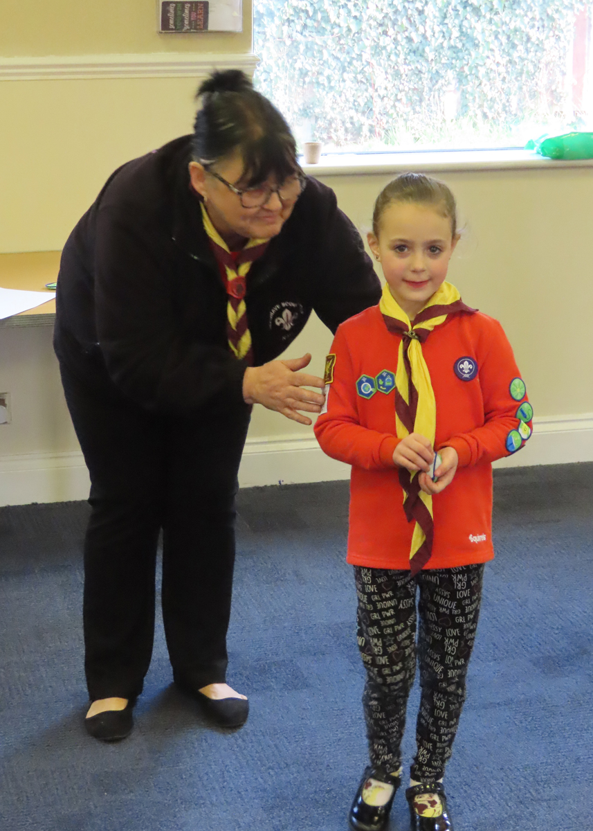 Luton Squirrel Lily-Rose earns Chief Scouts Acorn