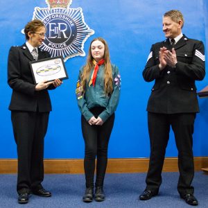Bedfordshire Police Partnership Badge with Luton Scouts