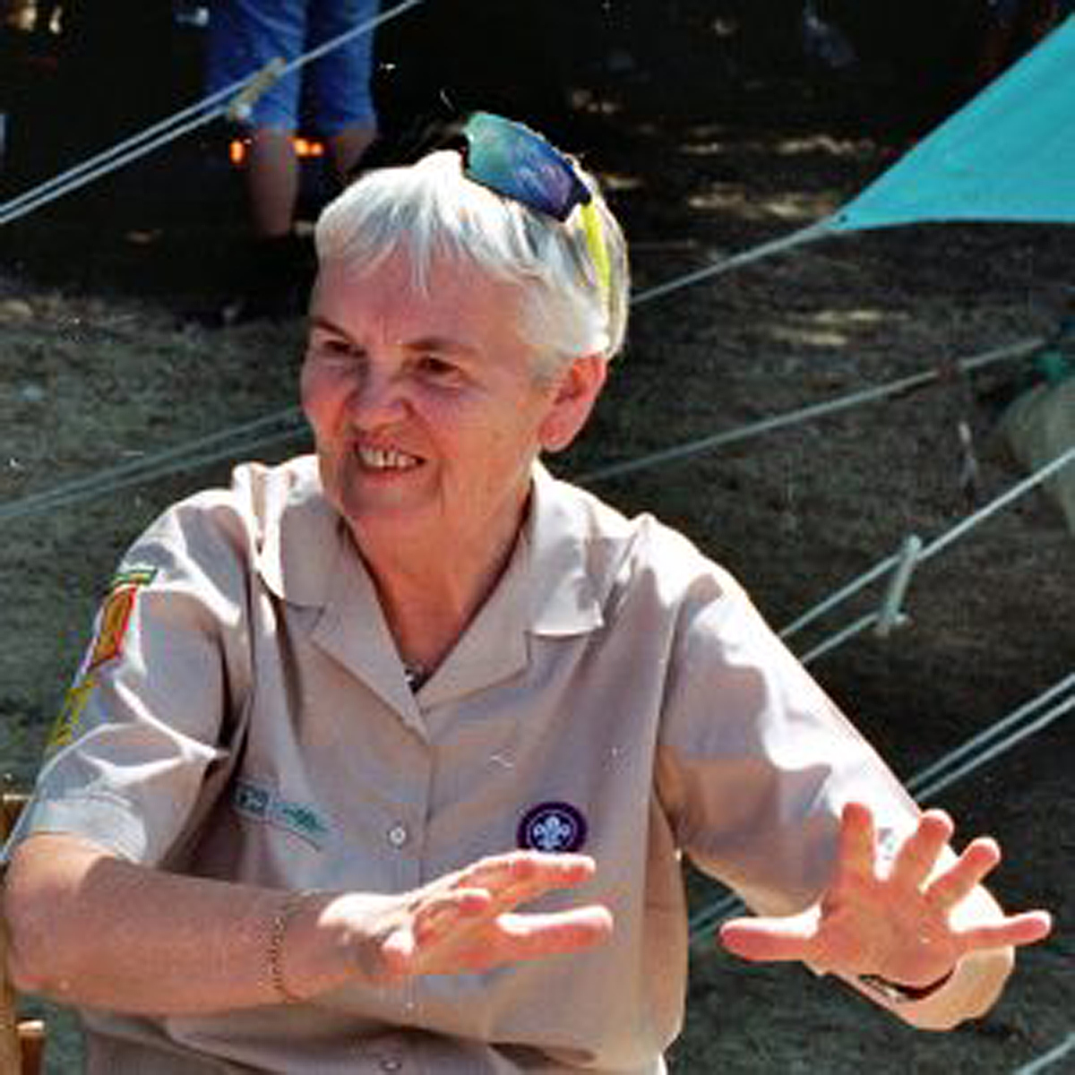 Cyn Sutherst, Long Serving Scout Shop Manager Awarded a Silver Wolf.