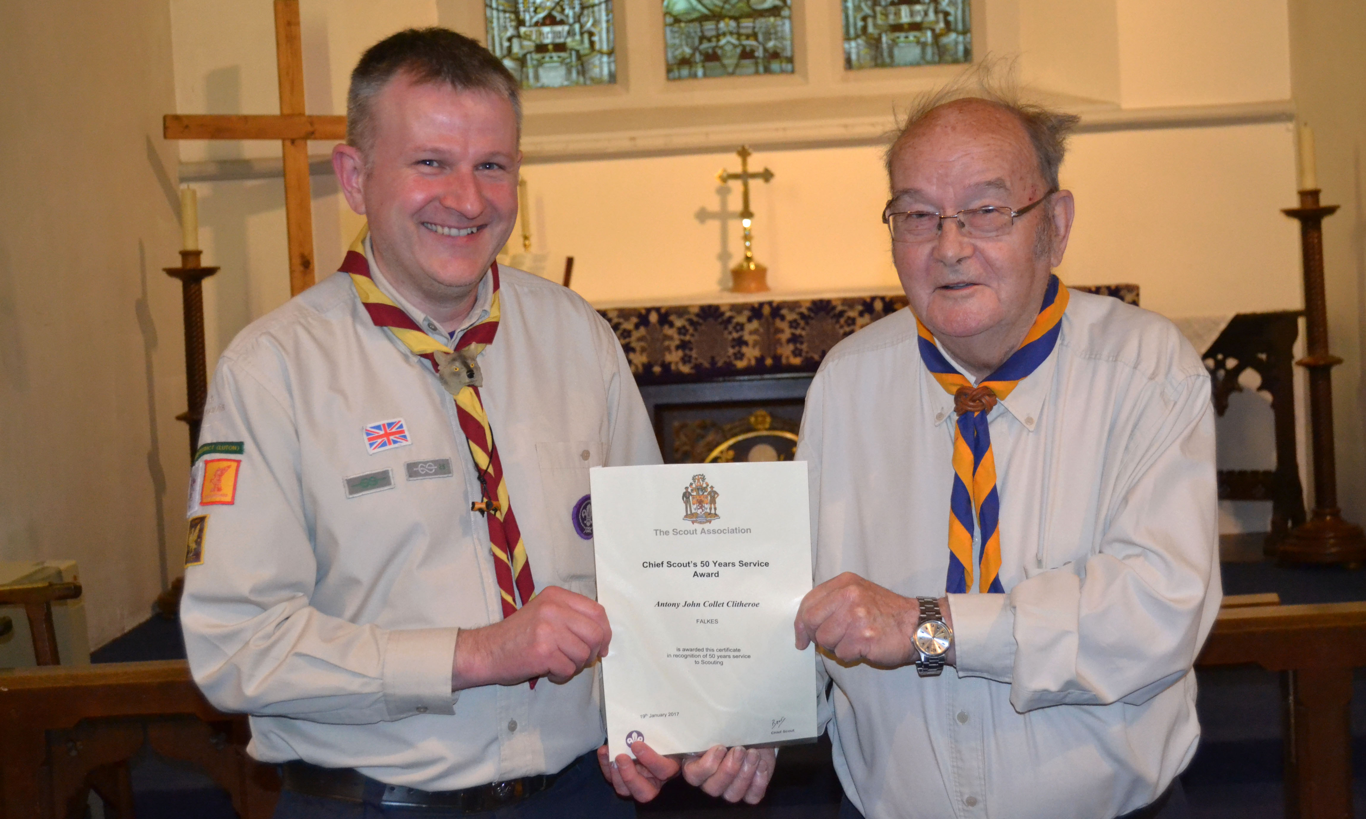 310 years of voluntary service to Luton Scouts rewarded